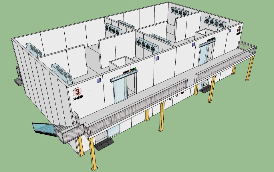 冷库分间三维图 冷库分间三维图